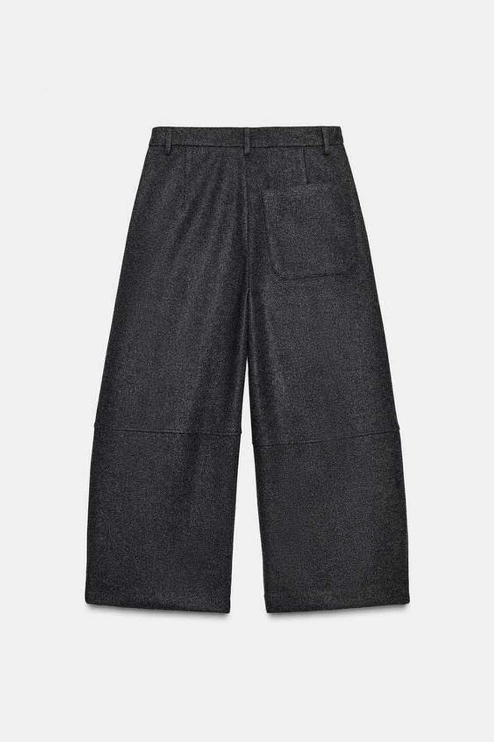 ZARA БРЮКИ BALLOON СО СКЛАДКАМИ, ТЕМНО-СЕРЫЙ