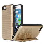 Чехол с вырезами под пластиковые карты для iPhone 7 Plus, 009465 Розовое золото