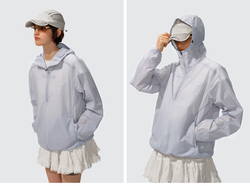 Куртка Nothomme Monterest Outdoor Packable Hooded Half-Zip Jacket with Reflective Logo Print