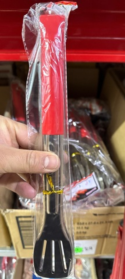 Щипцы кухонные с красной ручкой средние