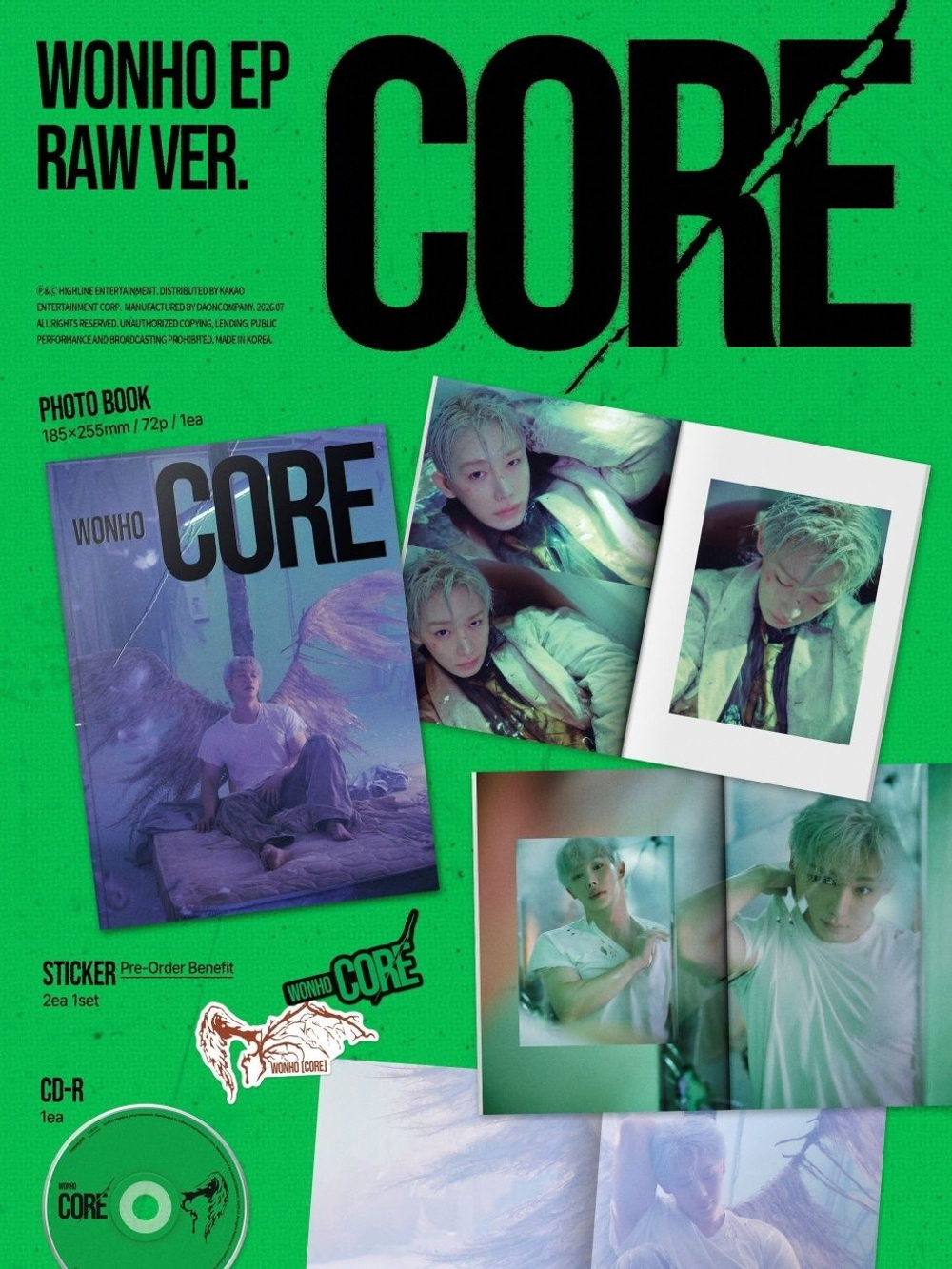 Альбом WONHO - CORE EP Album RAW Version
