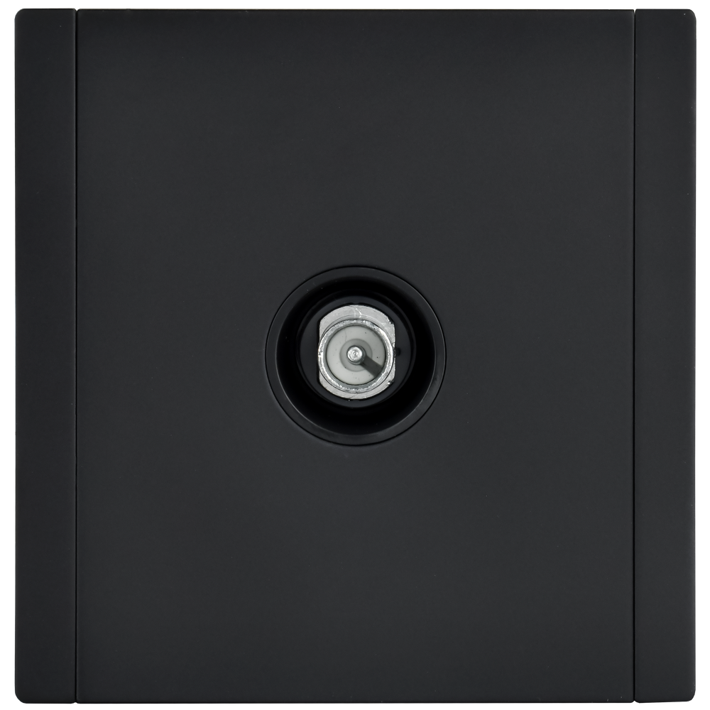 FORTE&PIANO Розетка TV проходная FP129M металл черный IEK