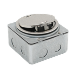 Лючок в пол 3 мод. (1 мод. 45х45 мм. + 1 мод. 22.5х45 мм.),  серебро