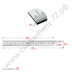 ЗУБР Про-20, длина 0.20 м, усиленная нержавеющая линейка, Профессионал (34280-020)