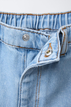 ZARA ДЖИНСЫ СВОБОДНОГО КРОЯ, ВЫЦВЕТШИЙ СИНИЙ