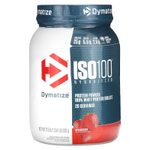 Dymatize, ISO100®, гидролизованный, 100% изолят сывороточного протеина, со вкусом клубники, 610 г (1,34 фунта)