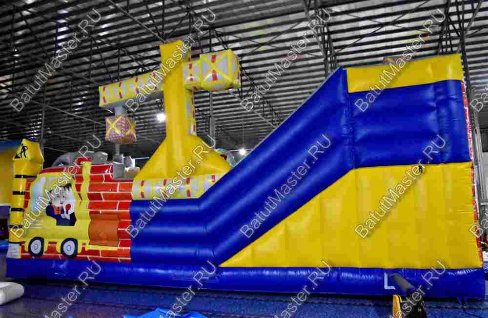 Коммерческий надувной батут "Строители"