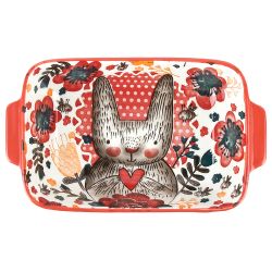 Блюдо для запекания "Kawaii Forest.Bunny" 22*12,5*5см. v=600мл. (фарфор) (min9) (транспортная упаков
