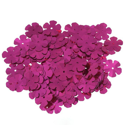 Пайетки 'цветочки', 16 мм, упак./10 гр., 'Астра' (8 малиновый)