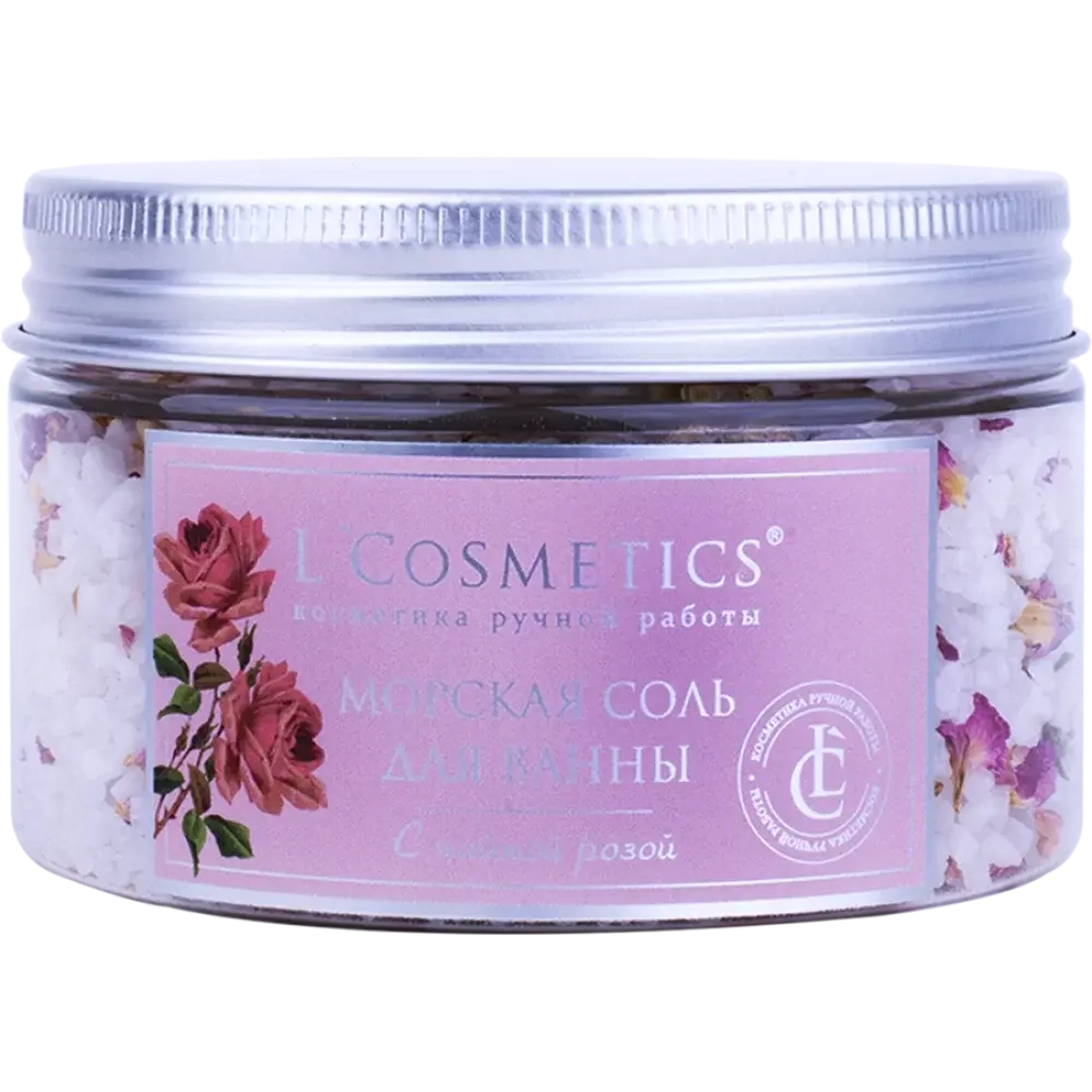 Соль морская для ванны с чайной розой L’COSMETICS 300 гр