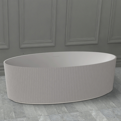 Ванна из искусственного камня ABBER Stein AS9627 белая матовая  180x85 см