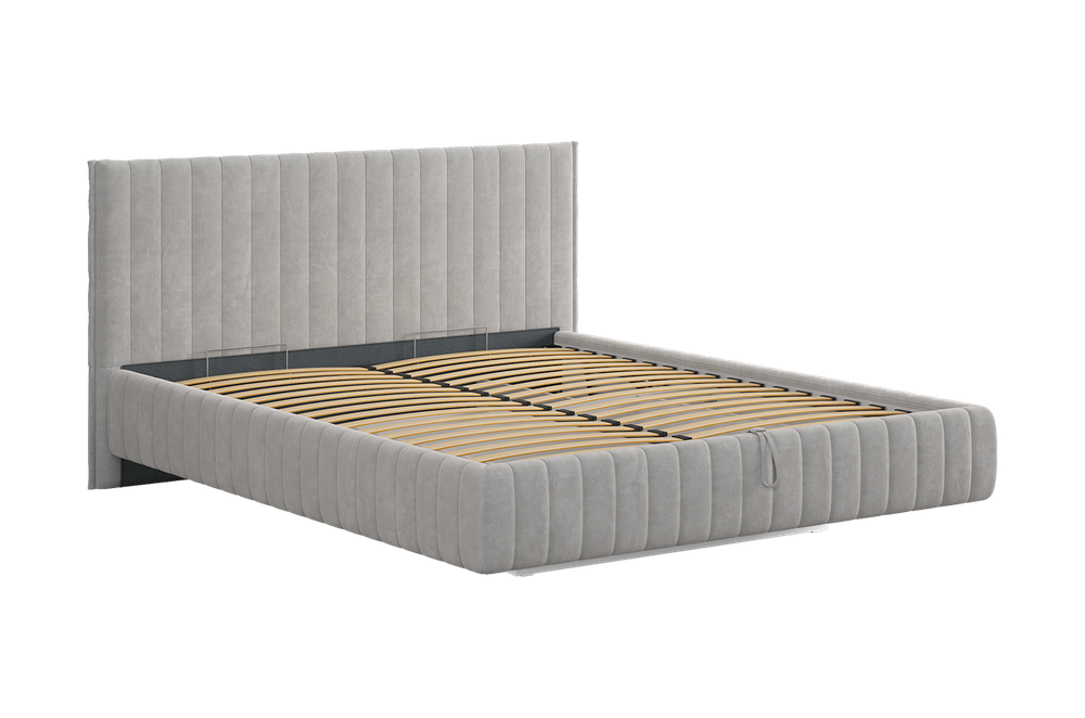 Кровать с подъемным механизмом Твикс 160х200 см (галька (велюр)), (графит (велюр)), (крем (велюр)), (латте (велюр))