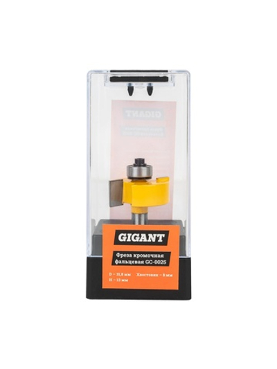 Фреза кромочная фальцевая D31.8 мм, H13 мм, хвостовик 8 мм Gigant GC-0025