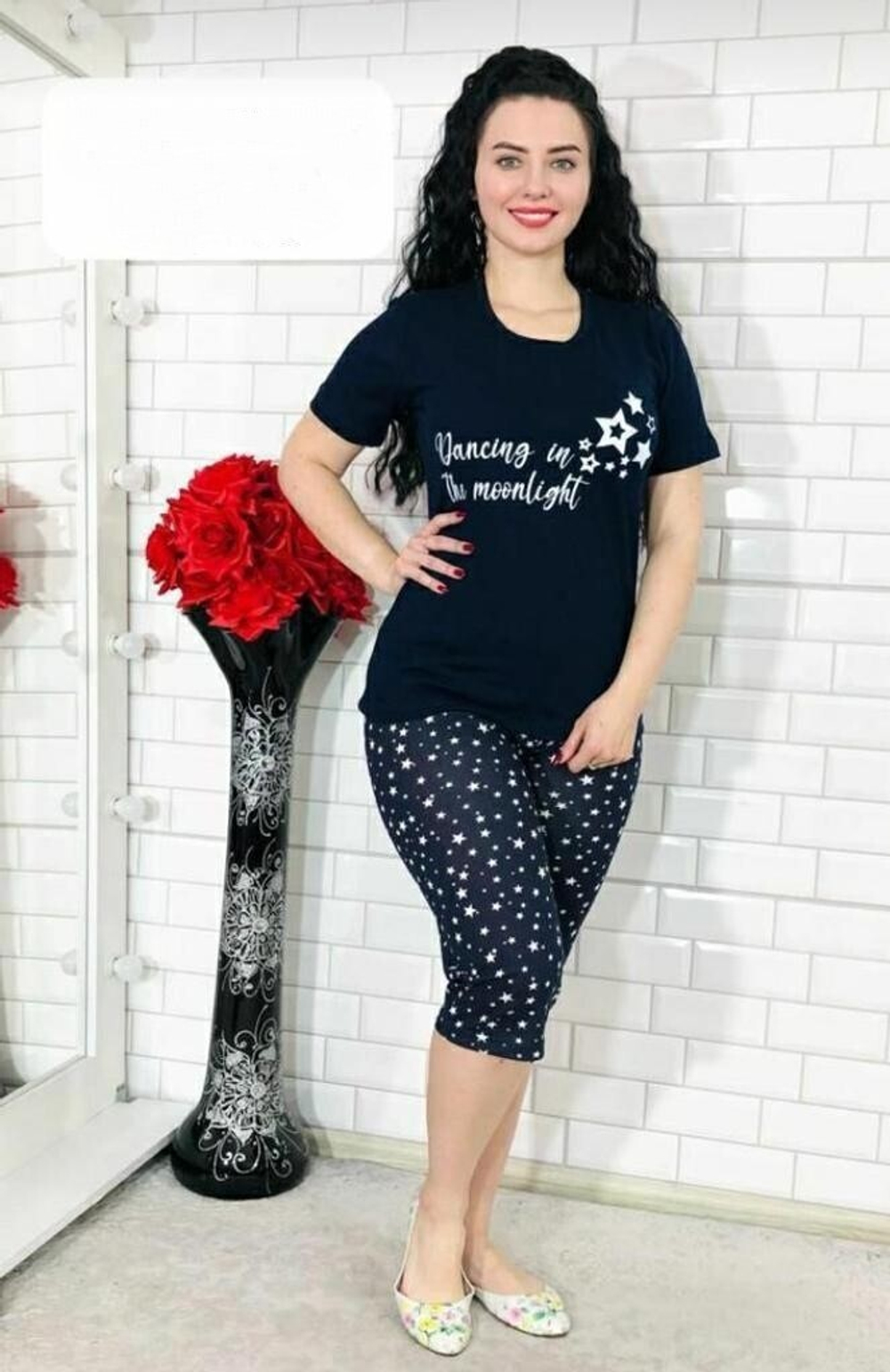 Пижама женская бриджи+футболка КЖ0003 великан