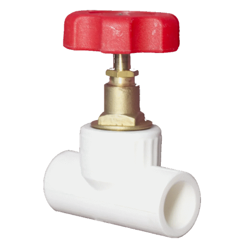 Клапан (вентиль) PP-R запорный белый внутренняя пайка Дн 20х90гр VALFEX 10146020