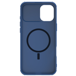 Чехол синего цвета от Nillkin c поддержкой MagSafe для iPhone 16, серия CamShield Pro Magnetic