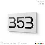 Номер на дверь 353, табличка на дверь для офиса, квартиры, кабинета, аудитории, склада, белая 120х70 мм, Айдентика Технолоджи