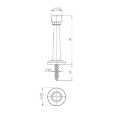 Упор дверной настенный DS-15 BL чёрный