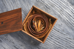 Ремень из гладкой итальянской кожи, цвет «песчаная буря», латунная пряжка