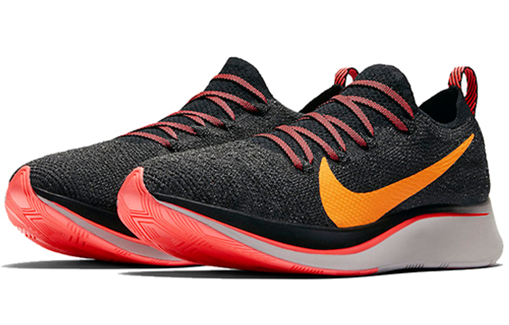 Кроссовки Nike Zoom Fly 1 Flyknit Black Orange Peel (Женская размерная сетка)