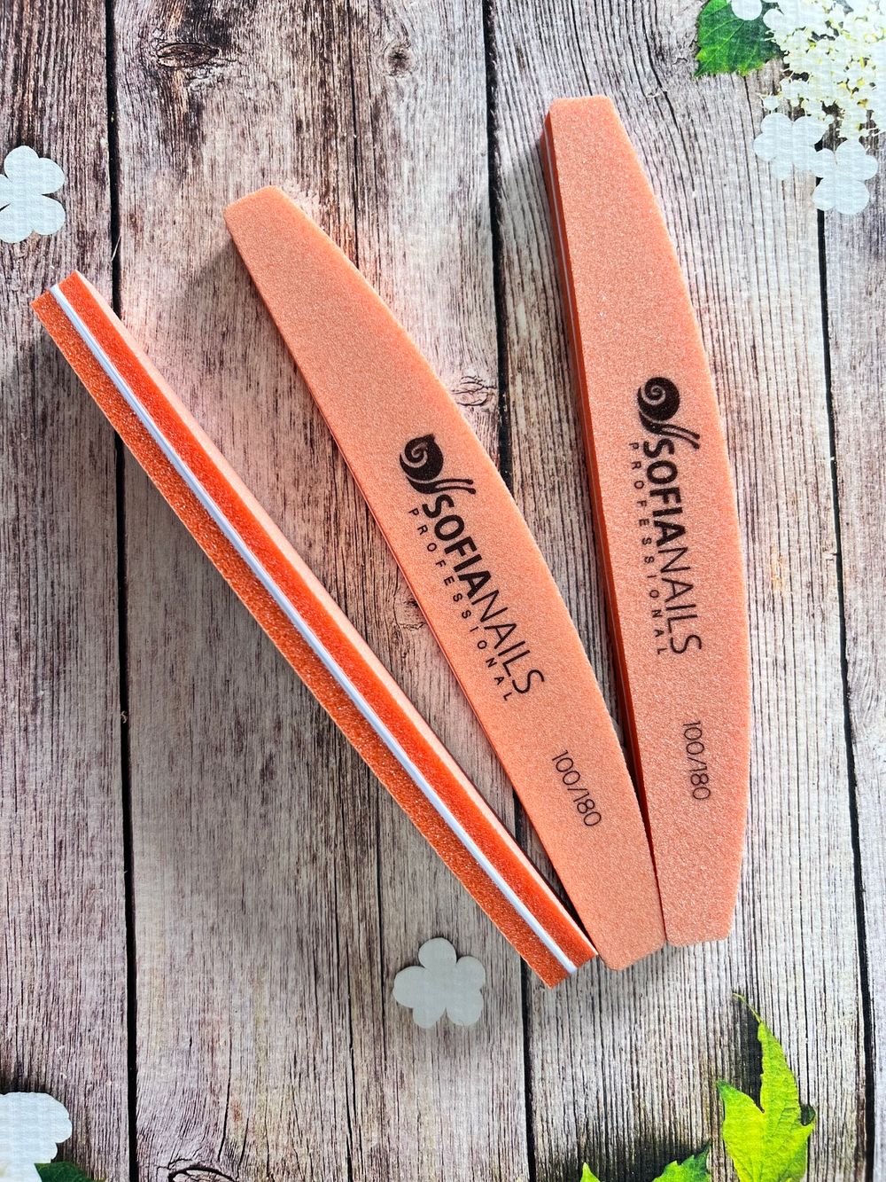 SofiaNails Баф для шлифовки ногтей лодка Корея, 100/180гр