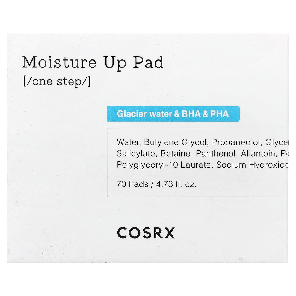 CosRx, One Step Moisture Up Pad, увлажняющие диски, 70 шт., 140 мл (4,73 жидк. унции)