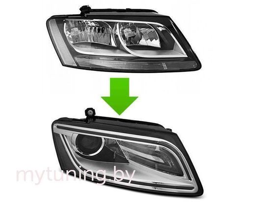 Передние фары для Audi Q5 (12-17) хромированная
