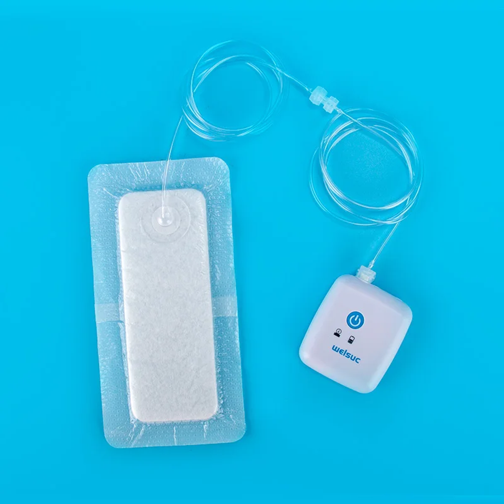 Welsuc (Велсак) NPWT RH-S01 - Портативная система ранотерапии отрицательным давлением, одноразовая, с 1 мягкой повязкой, Rainhome
