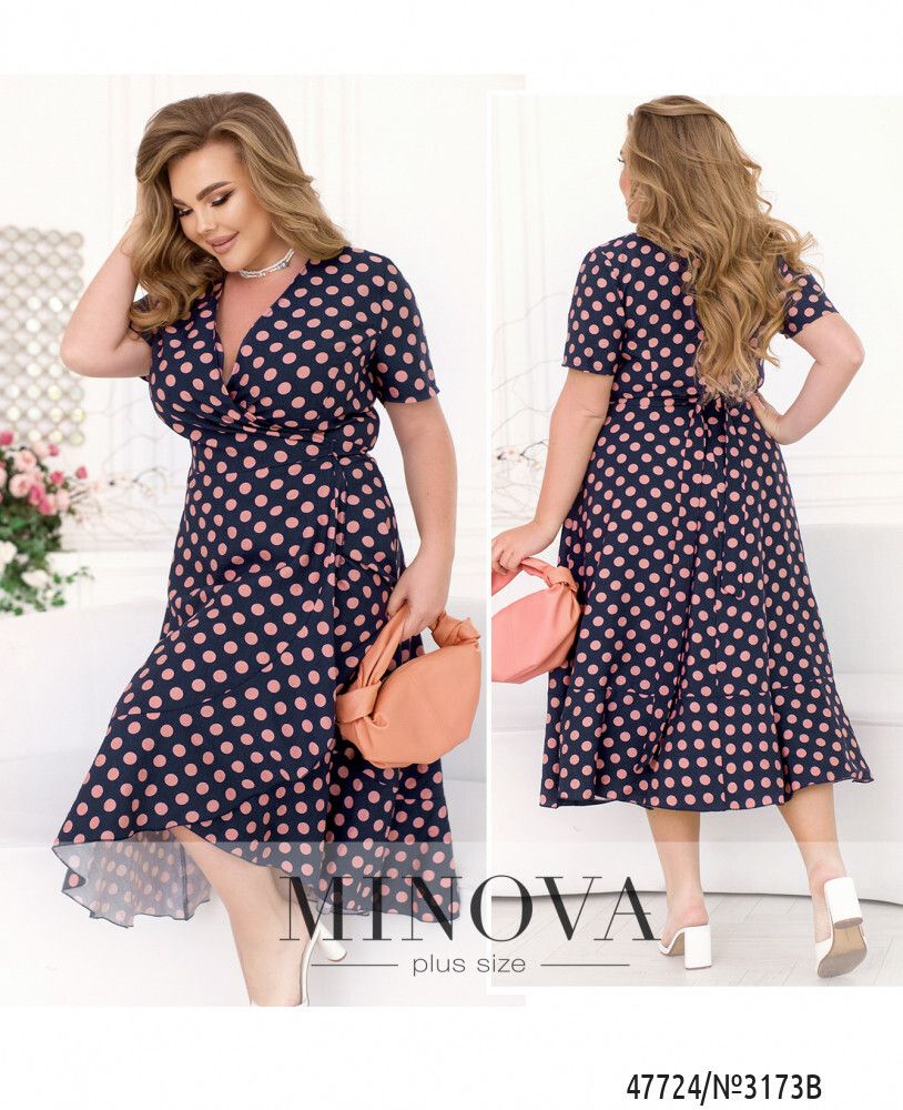 Платье 3173B-темно-синий Minova Платье 3173B-темно-синий Minova