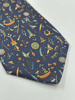 Галстук синий Salvatore Ferragamo