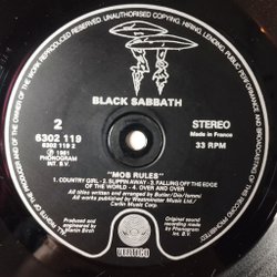 Винтажная виниловая пластинка LP Black Sabbath Mob Rules (France 1981)