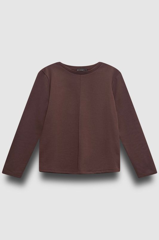 Свитшот из трикотажа, трюфель