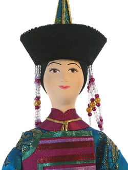 Кукла коллекционная Тувинский женский костюм