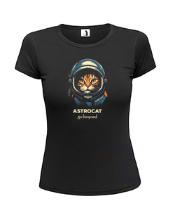 Футболка Astrocat Go beyond женская приталенная черная