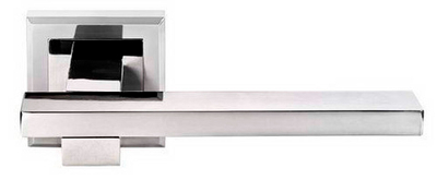 Ручка MORELLI MH-38 SN/BN-S белый никель/черный никель квадратная