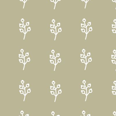 Бесшовный принт c осенней ботаникой