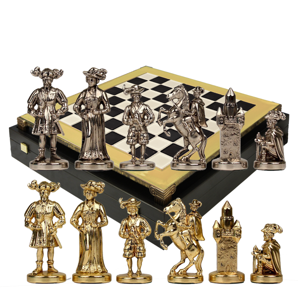 Manopoulos Шахматы бронзовые Рыцари Средневековья