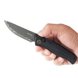Нож складной SRM 255L-MB3 Medal PVD (140Cr Laminated, Black Micarta)