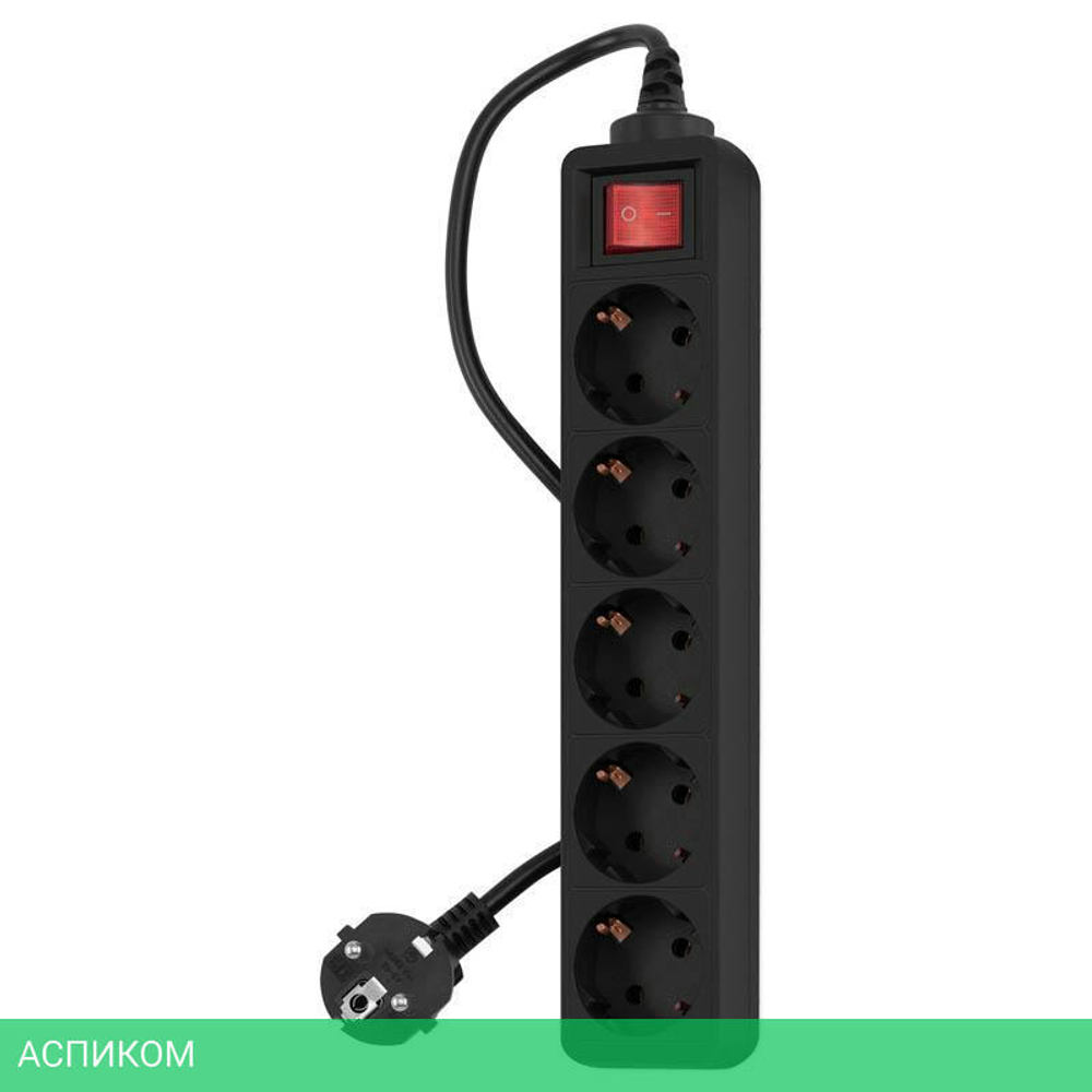 Сетевой фильтр PC Pet AP01006-5-BK черный