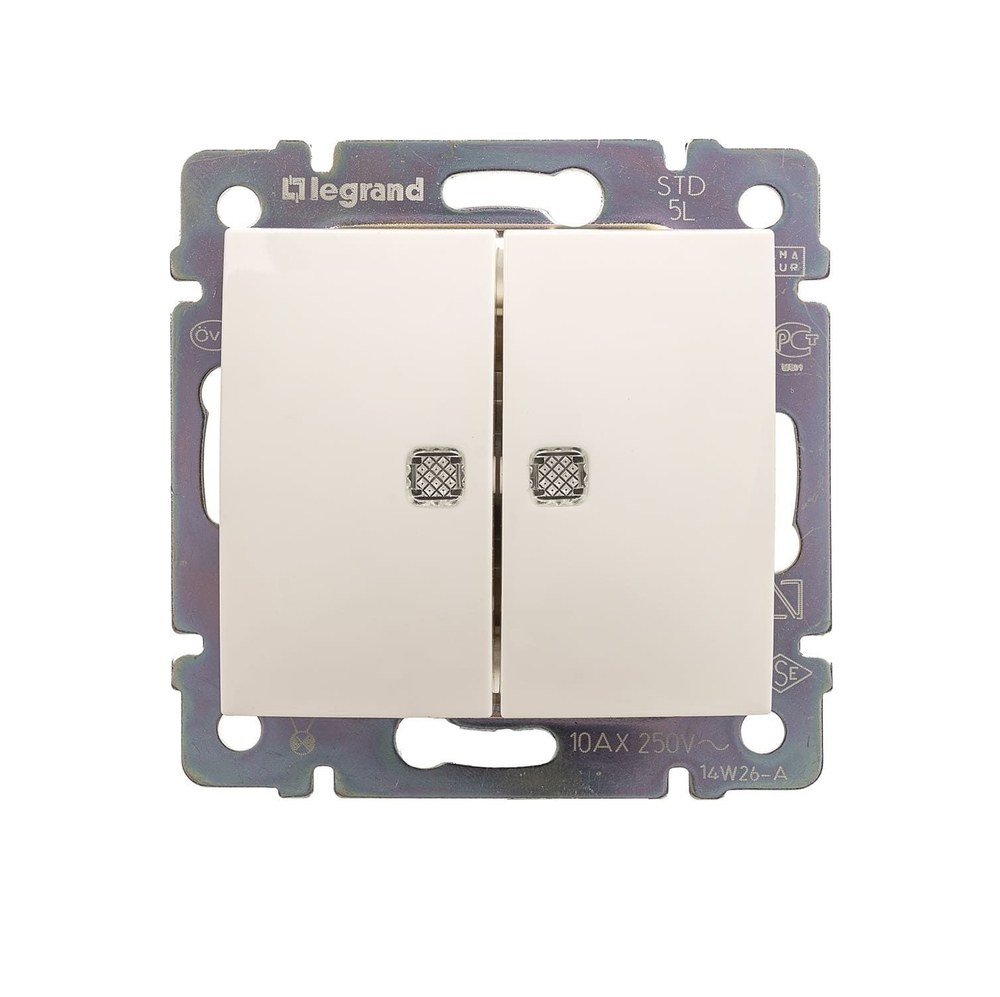 Legrand выключатель 4212 с рамкой 2 белый