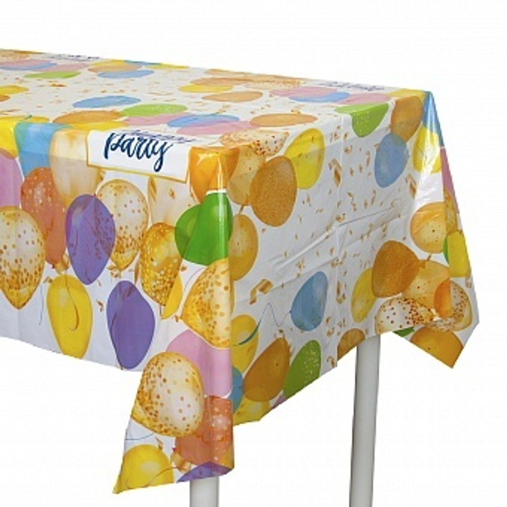 Скатерть одноразовая Именинник (воздушные шары) 120*180 см.