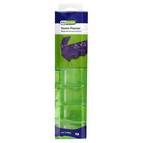 Ezy Dose, еженедельный органический органайзер для витаминов, 2XL, 1 шт.