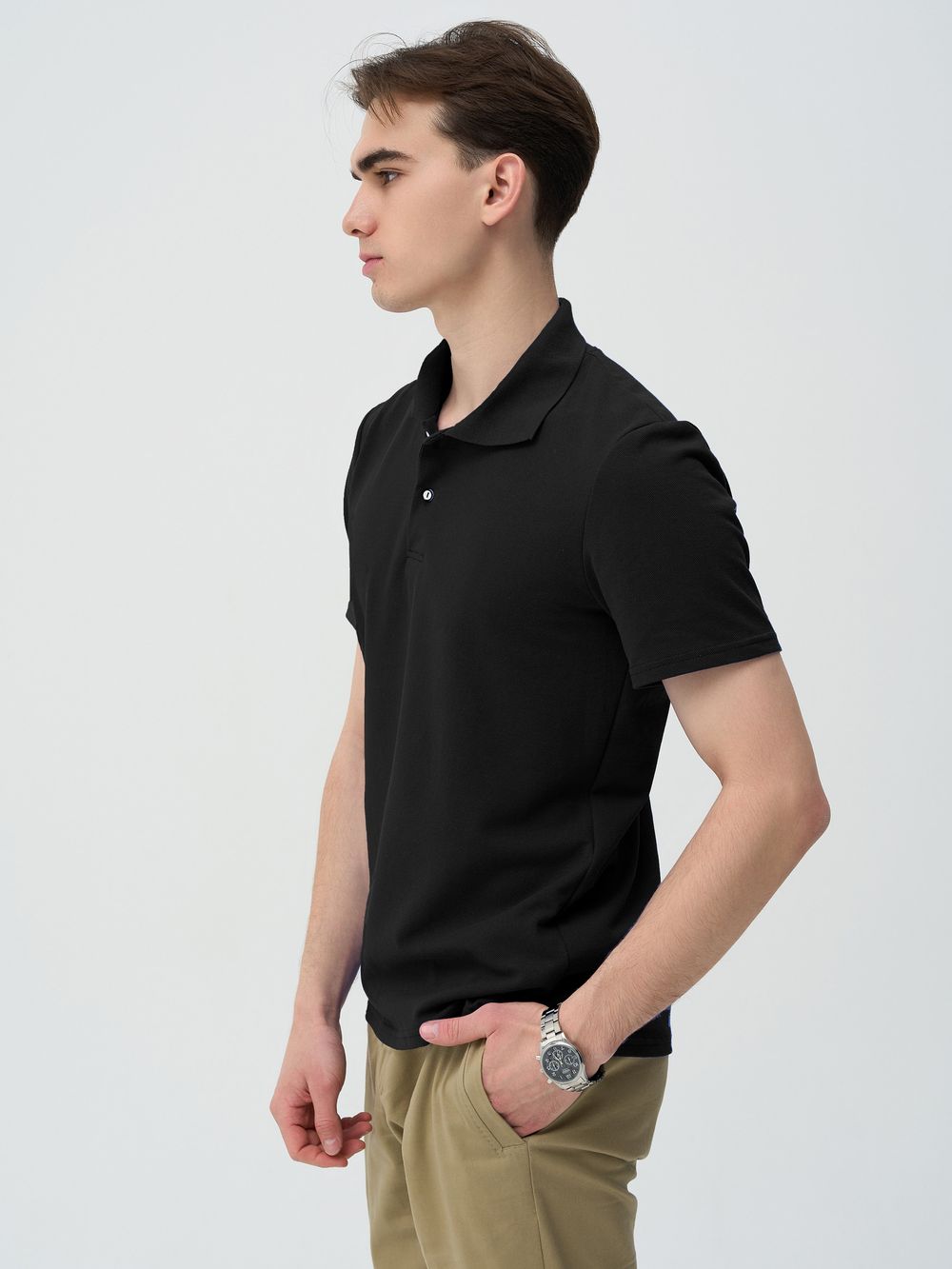 С-560-1 Футболка-поло с вышивкой