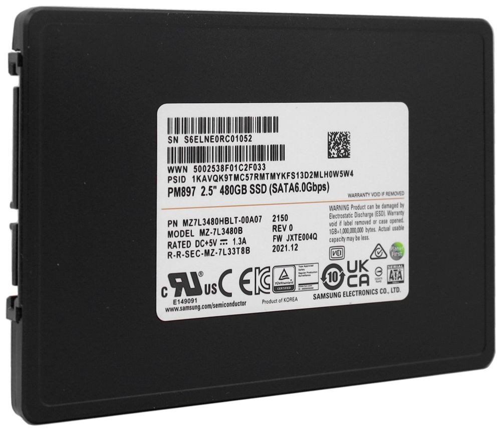 SSD Samsung MZ7L3480HBLT-00A07 480 ГБ SSD Samsung MZ7L3480HBLT-00A07 480 ГБ