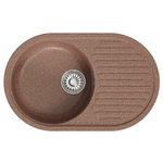 Мойка ML-GM16 КОМФОРТ овальная с крылом, терракотовая (307), 730*460*180мм