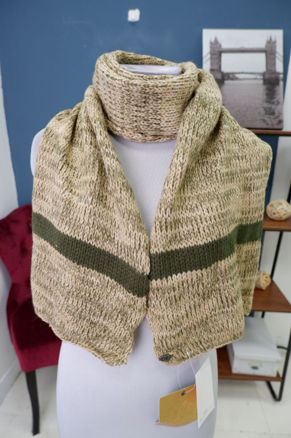 Шарф вязаный, новый