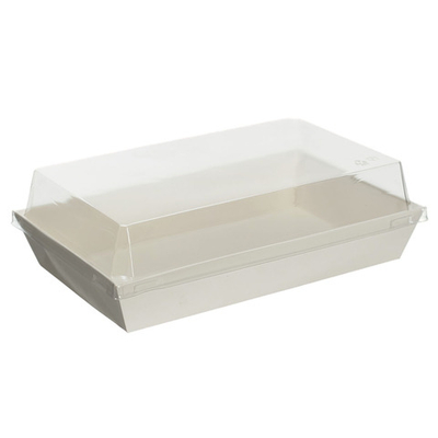 Контейнер бумажный Ant Box White с крышкой 800 мл 11-18 (110x180x68) 1/400