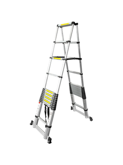 Стремянка телескопическая бытовая алюм. 4,1м (13+13 ступ.) FORCEKRAFT FK-BL-TA410