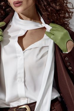 Блуза из шифона цвета айвори