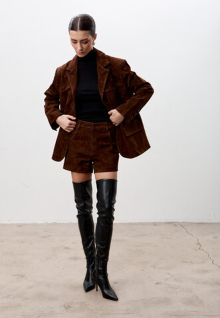 Жакет из натуральной замши